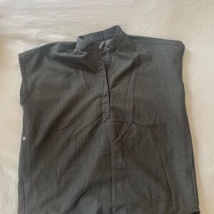 Dark heathered grey Figs Rafaela scrub top